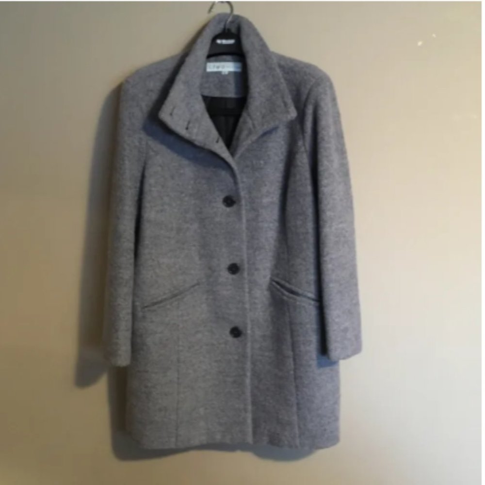 Petite Wool Blend Relaxed Fit Coat - size XXL / 18 - Picture 3 of 11